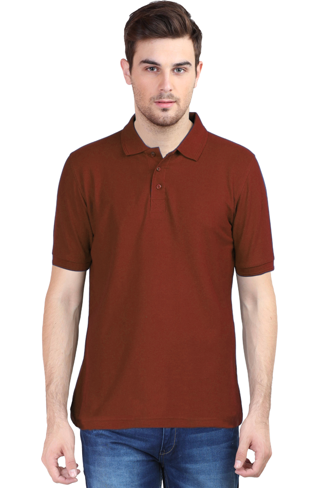 Male Polo Half Sleeve Brick Red