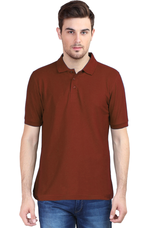 Male Polo Half Sleeve Brick Red