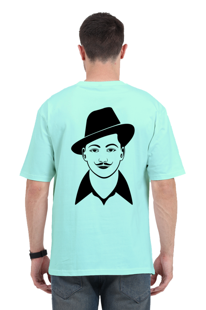 Unisex Oversized Classic T-Shirt Mint_Bhagat Singh