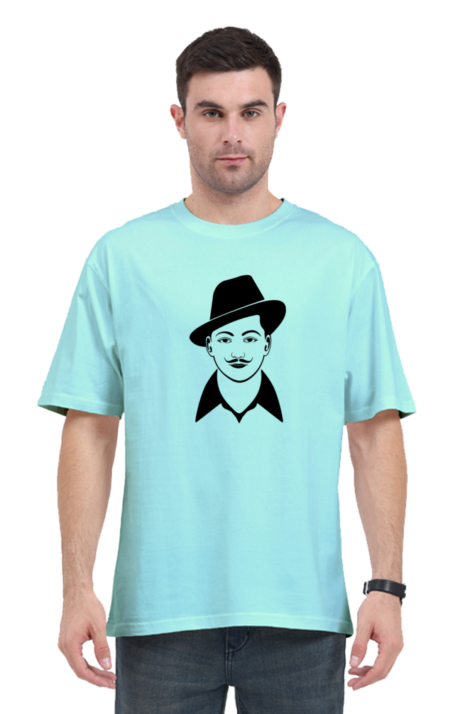 Unisex Oversized Classic T-Shirt Mint_Bhagat Singh