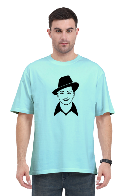 Unisex Oversized Classic T-Shirt Mint_Bhagat Singh