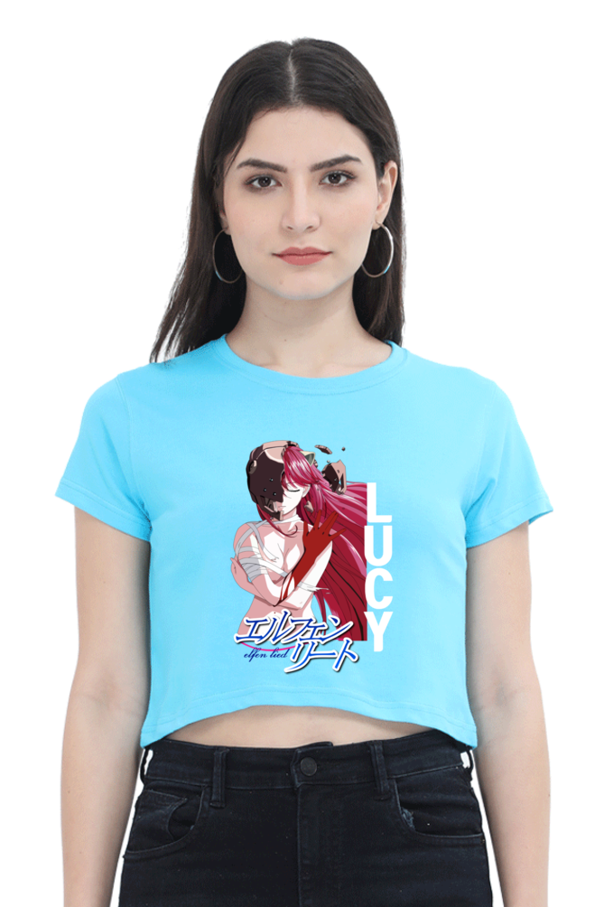 Female Crop Top SkyBlue_Annime