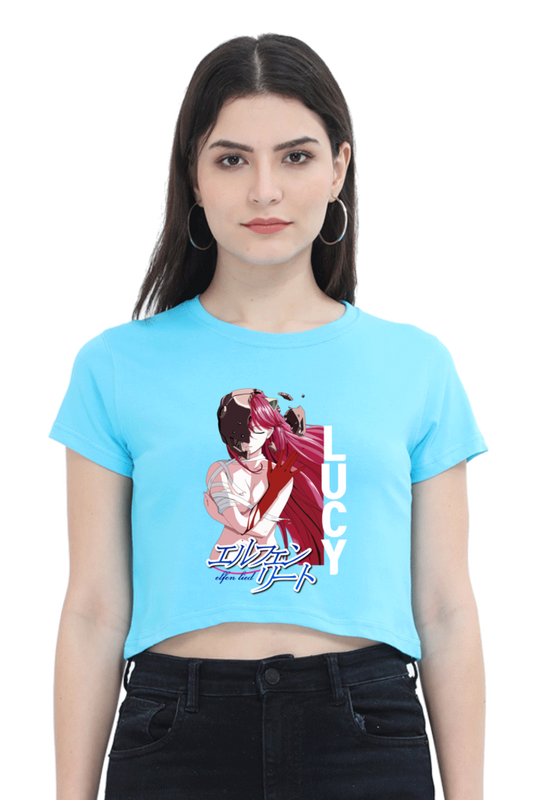 Female Crop Top SkyBlue_Annime