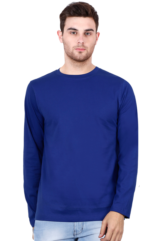 Male Round Neck Full Sleeve Royal Blue